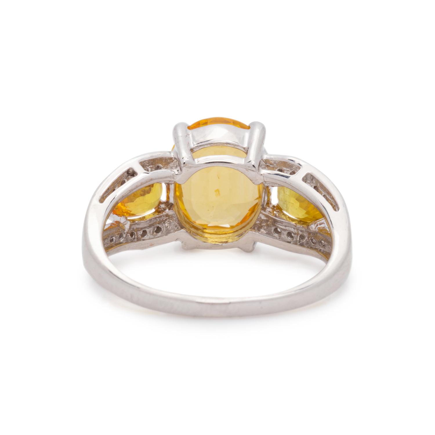 YELLOW SAPPHIRE AND DIAMOND RING