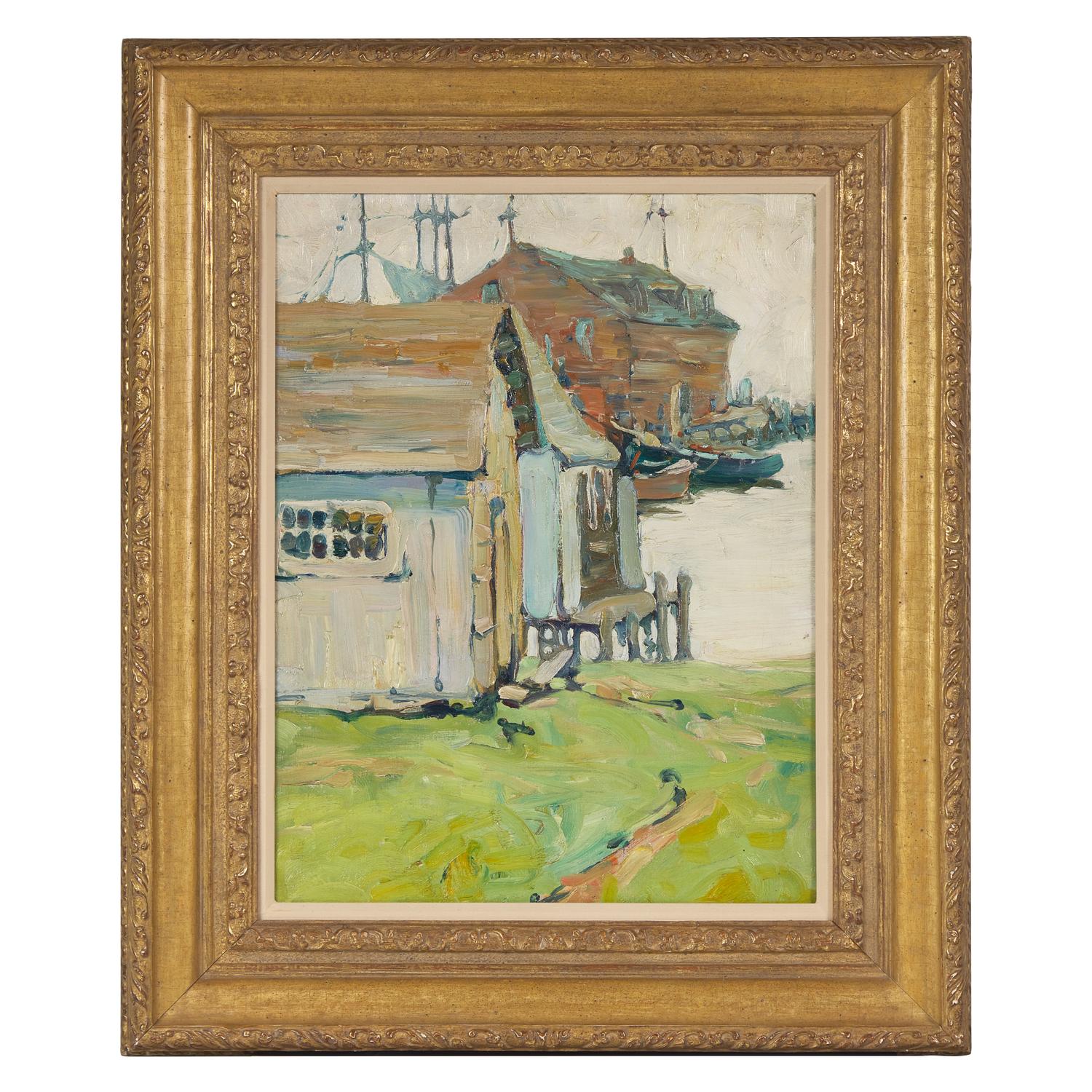 Jane Peterson (American, 1876-1965) — Waterside (New York Yacht Club)