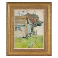 Jane Peterson (American, 1876-1965) — Waterside (New York Yacht Club)