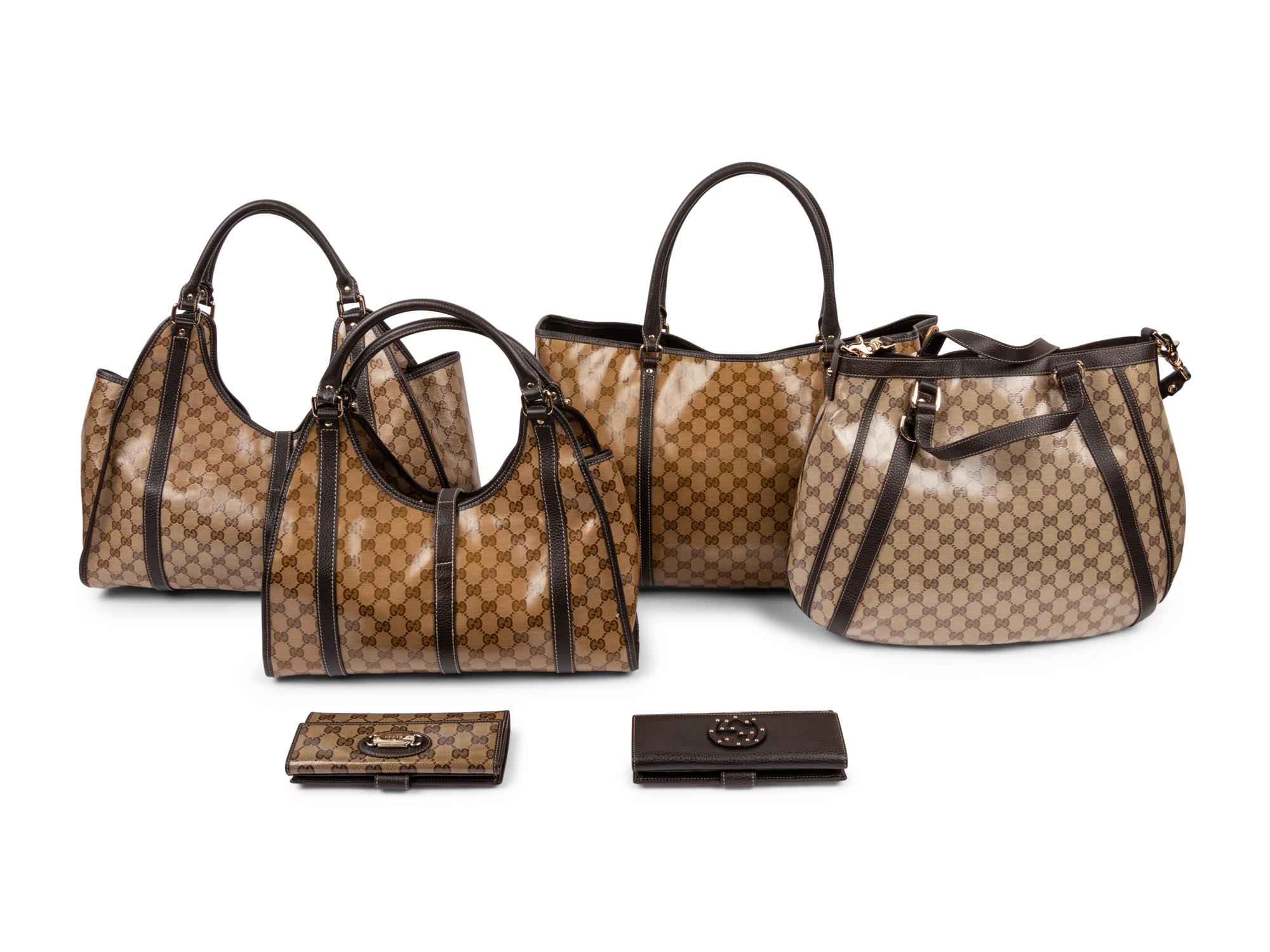Six Gucci Items: Four Bags, Two Wallets, 2000s