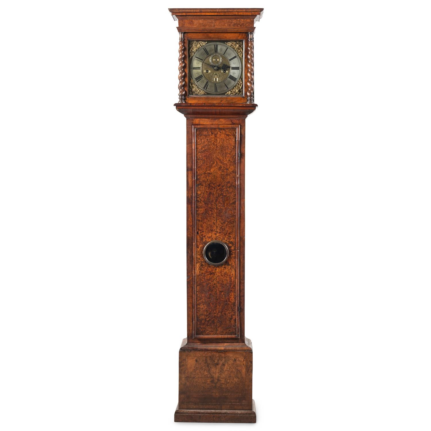 A William and Mary Walnut Tall Case Clock