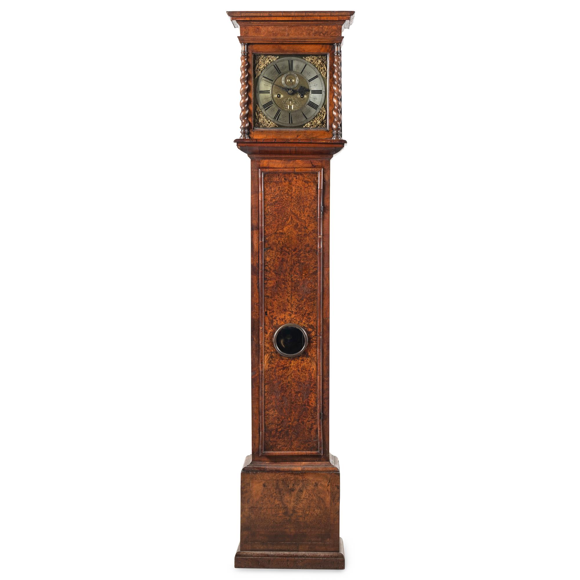 A William and Mary Walnut Tall Case Clock