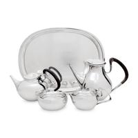 A Georg Jensen Five-Piece Silver Tea and Coffee Service