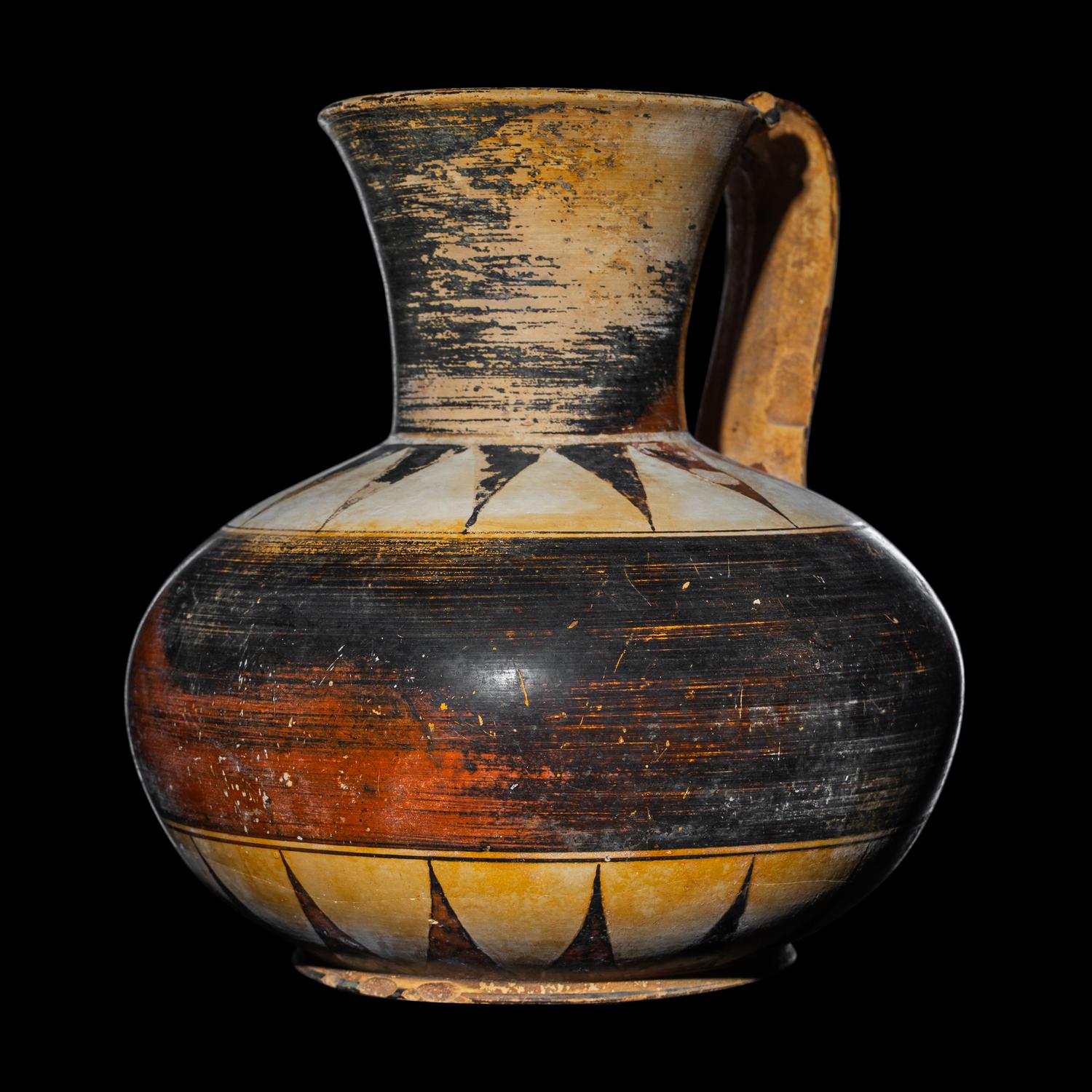 A Proto-Corinthian Terracotta Squat Olpe