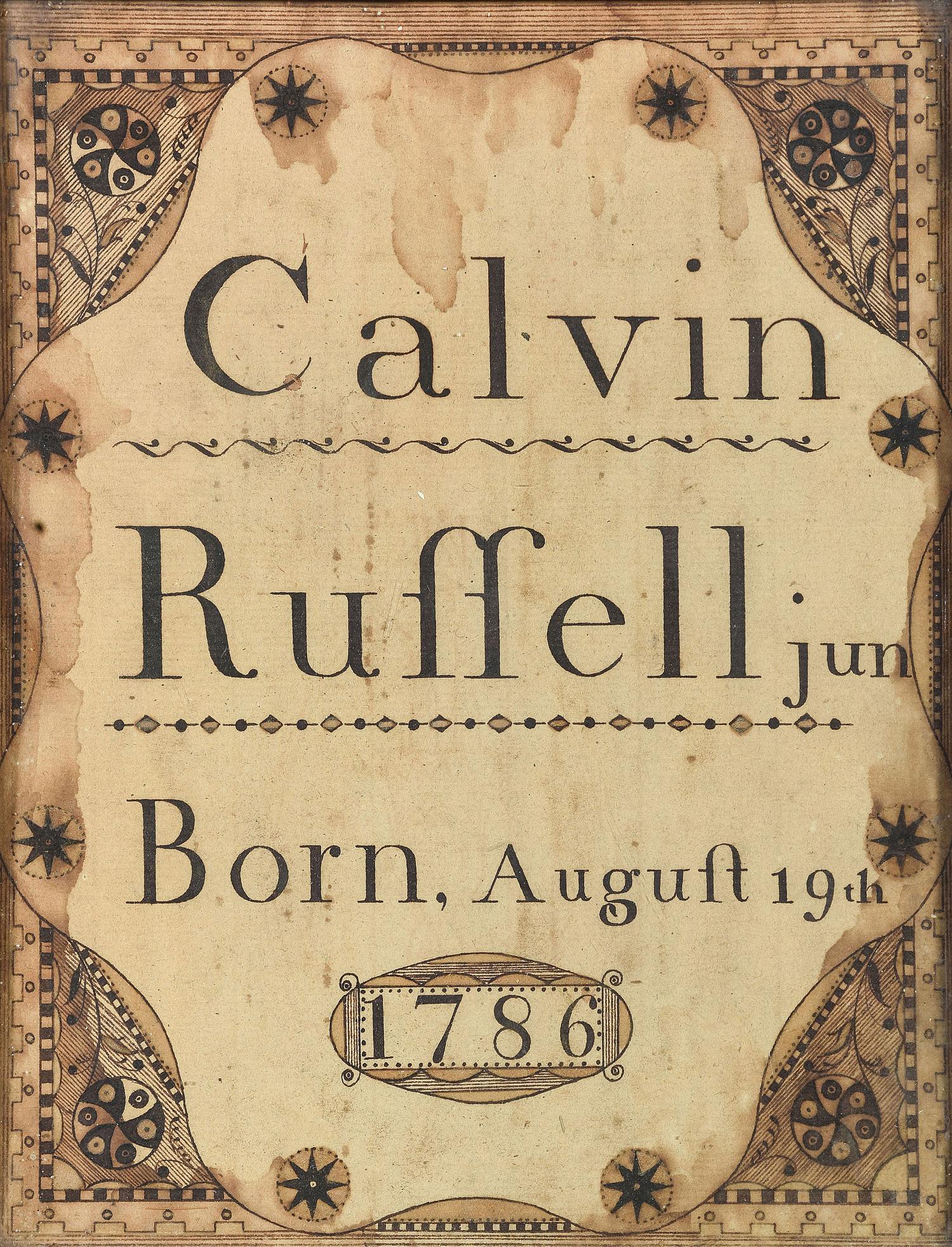 A Watercolor Birth Fraktur