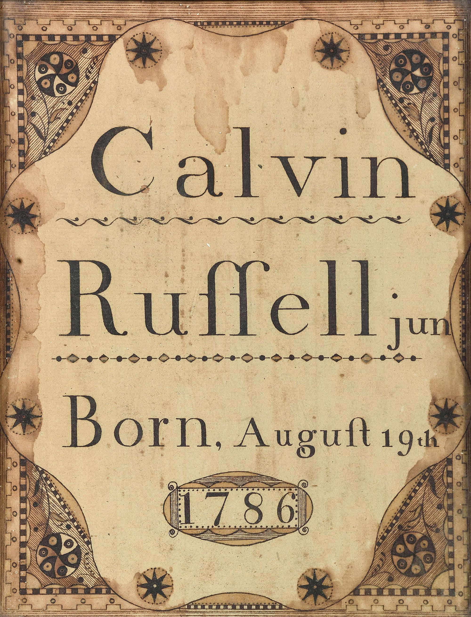 A Watercolor Birth Fraktur