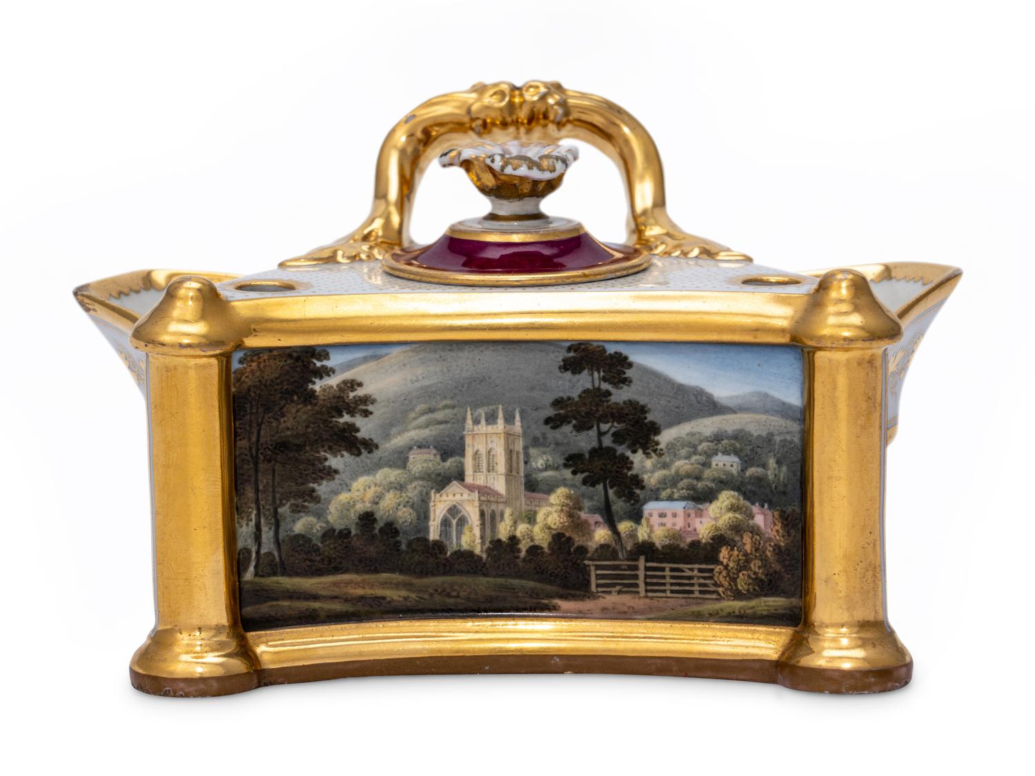 A Flight, Barr and Barr Worcester Porcelain Standish