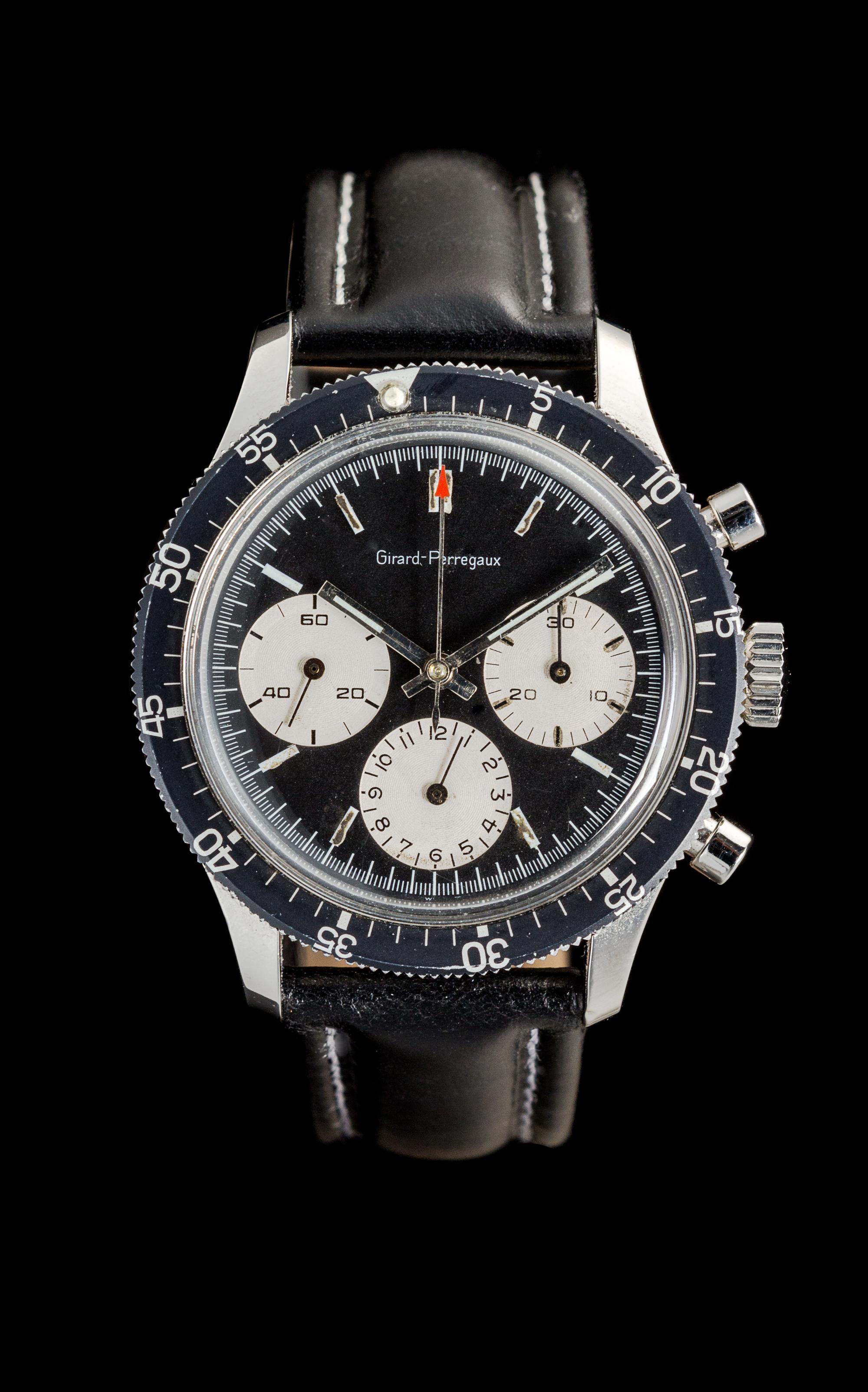 A Stainless Steel Chronograph Wristwatch, Girard-Perregaux,