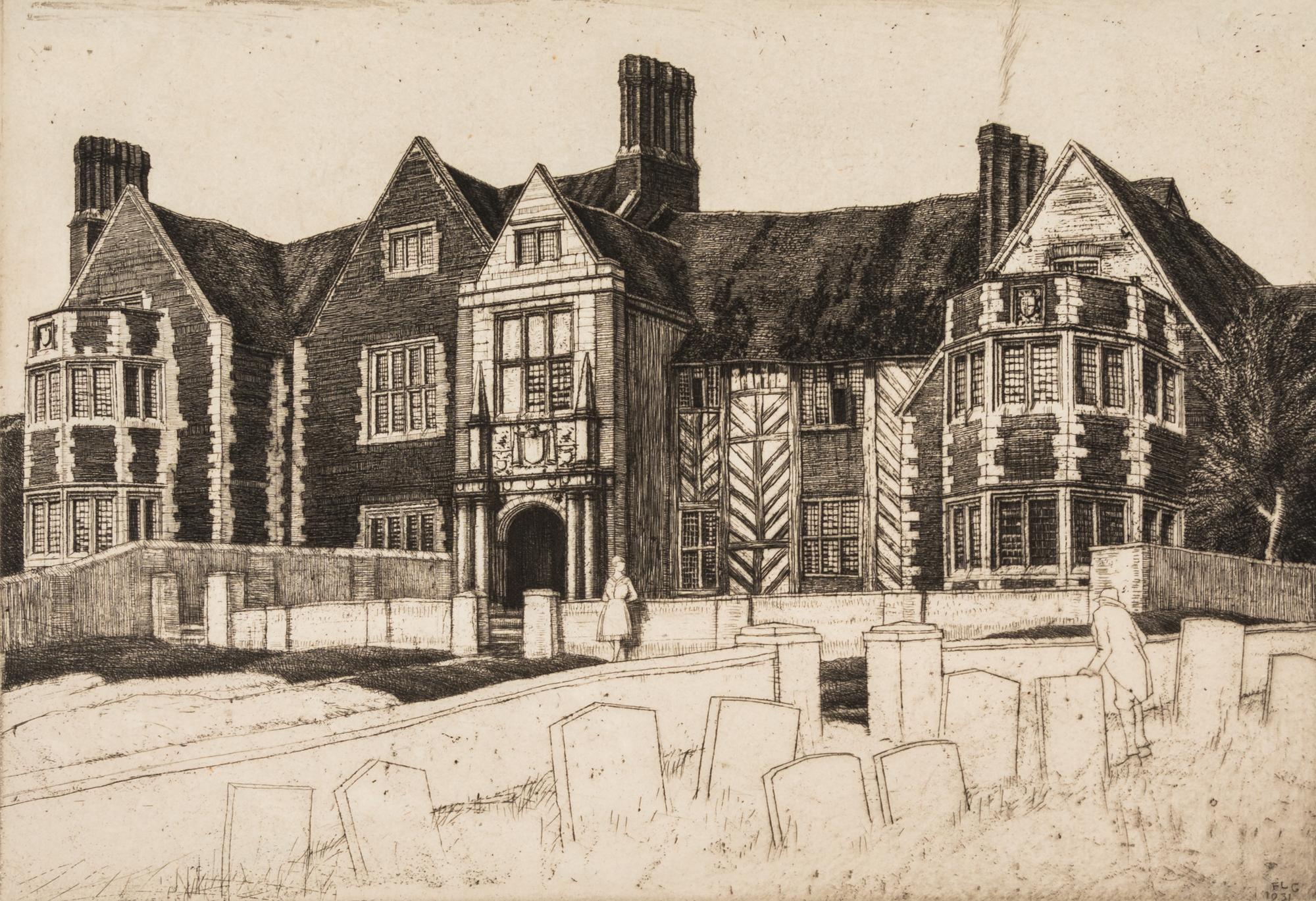 Frederick Landseer Griggs, (English, 1876-1938), Lone End and Ragdale Hall, 1931