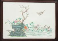 Two Famille Rose High-Relief Wall Panels