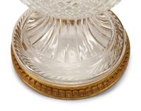 A Pair of French Gilt Bronze Mounted Cut Glass Campagna Vases