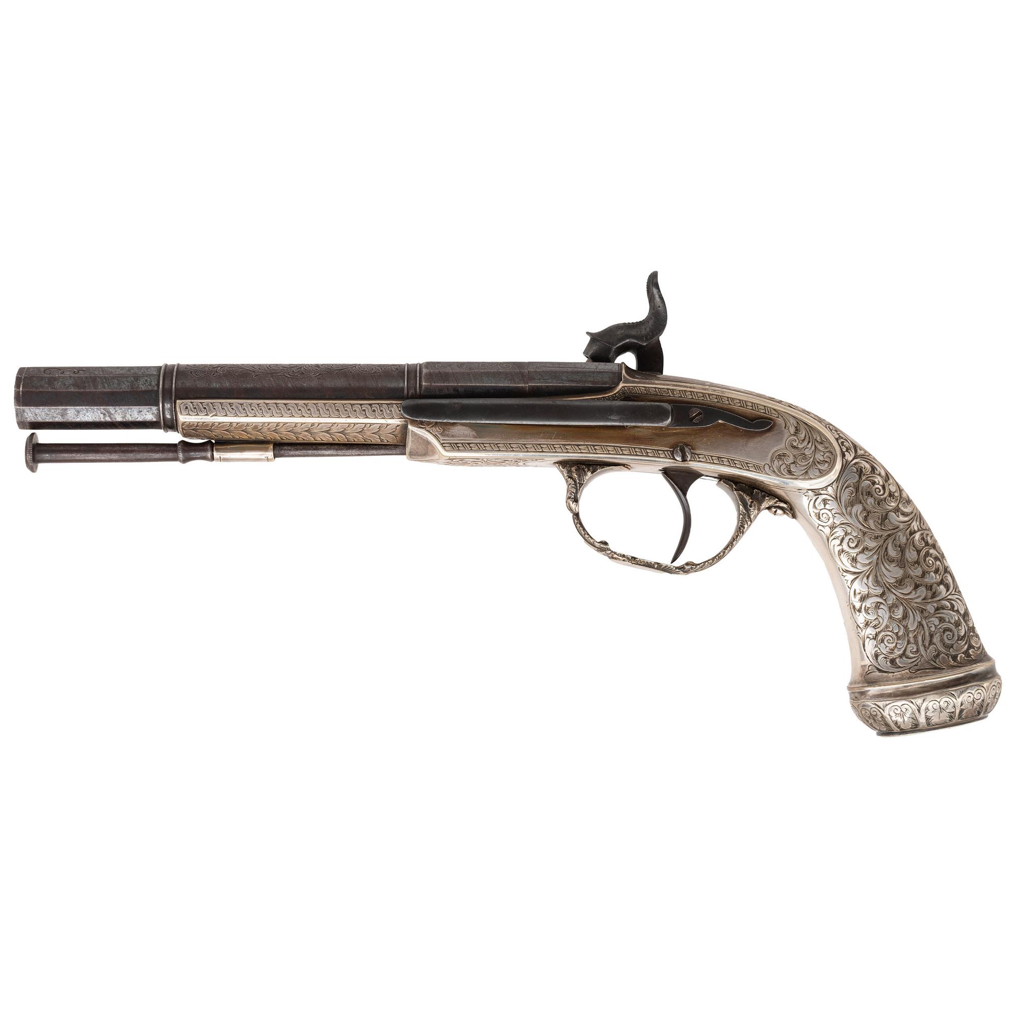 Scottish Revival All Metal Percussion Belt Pistol by Blanch & Sons