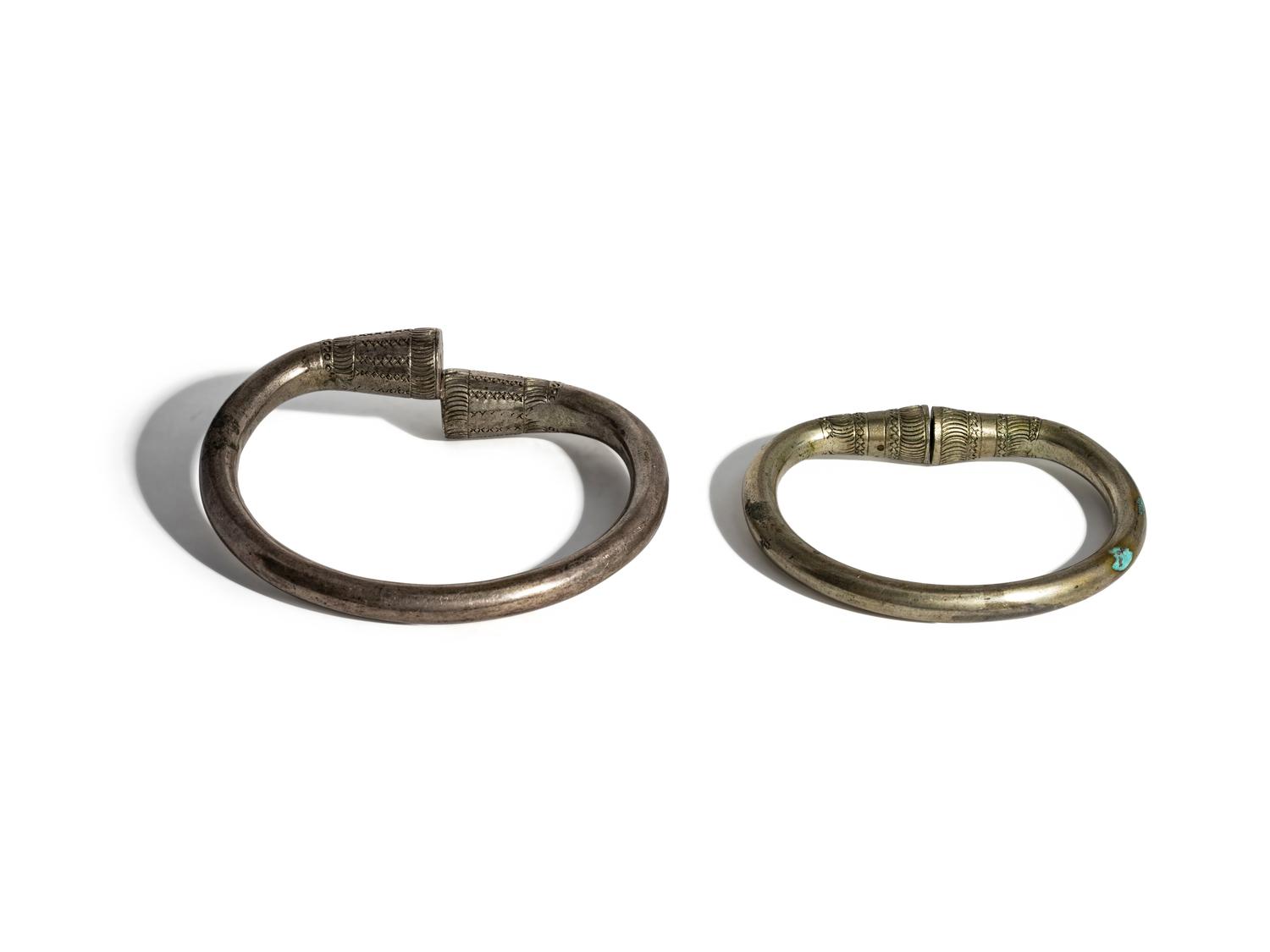 A Pair of Byzantine Silver Bracelets