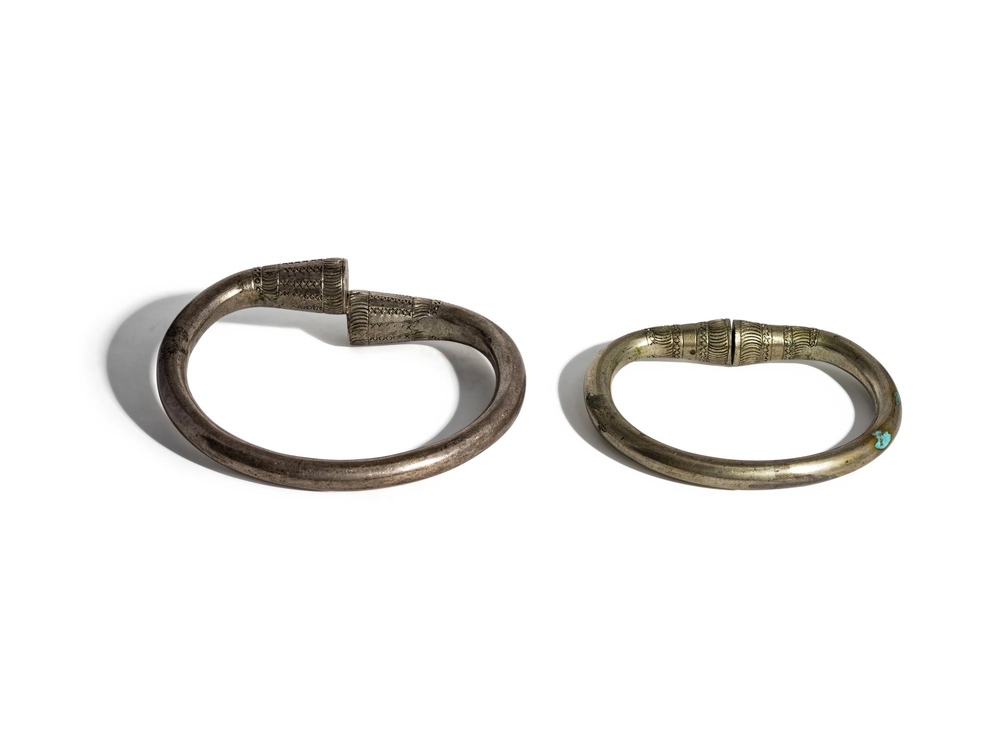 A Pair of Byzantine Silver Bracelets