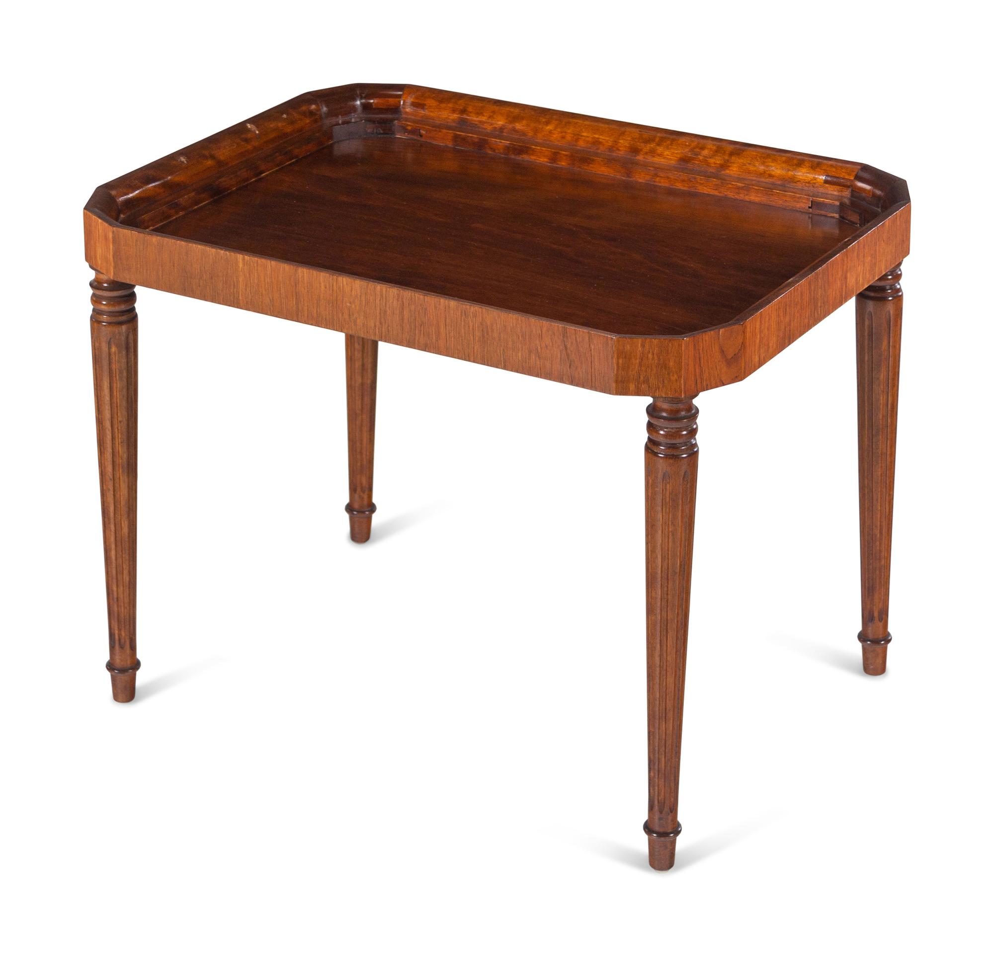 A French Gilt Metal Mounted Parquetry Tray-Top Low Table