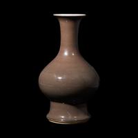 A Chinese Copper Red Glazed Vase, Qing Dynasty 清 銅紅釉賞瓶