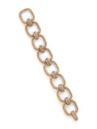 BUCCELLATI, BICOLOR GOLD LINK BRACELET