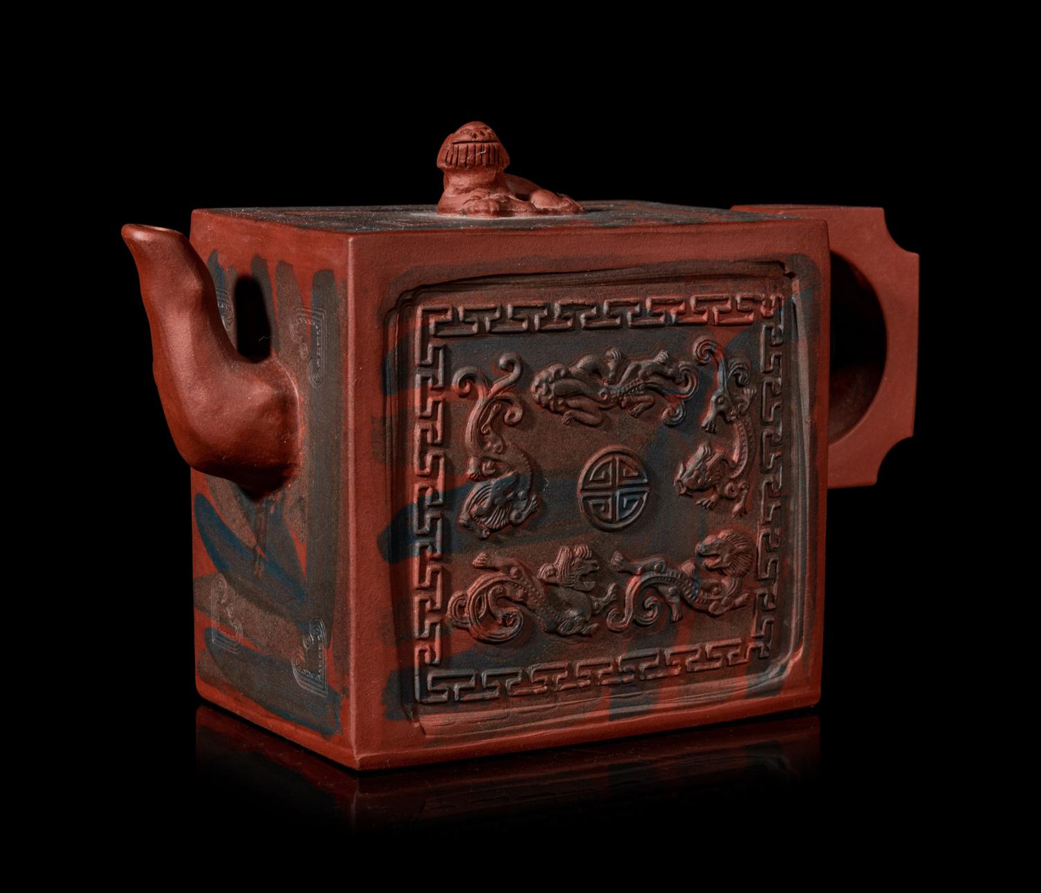 Seven Chinese Yixing Zisha Pottery Teapots