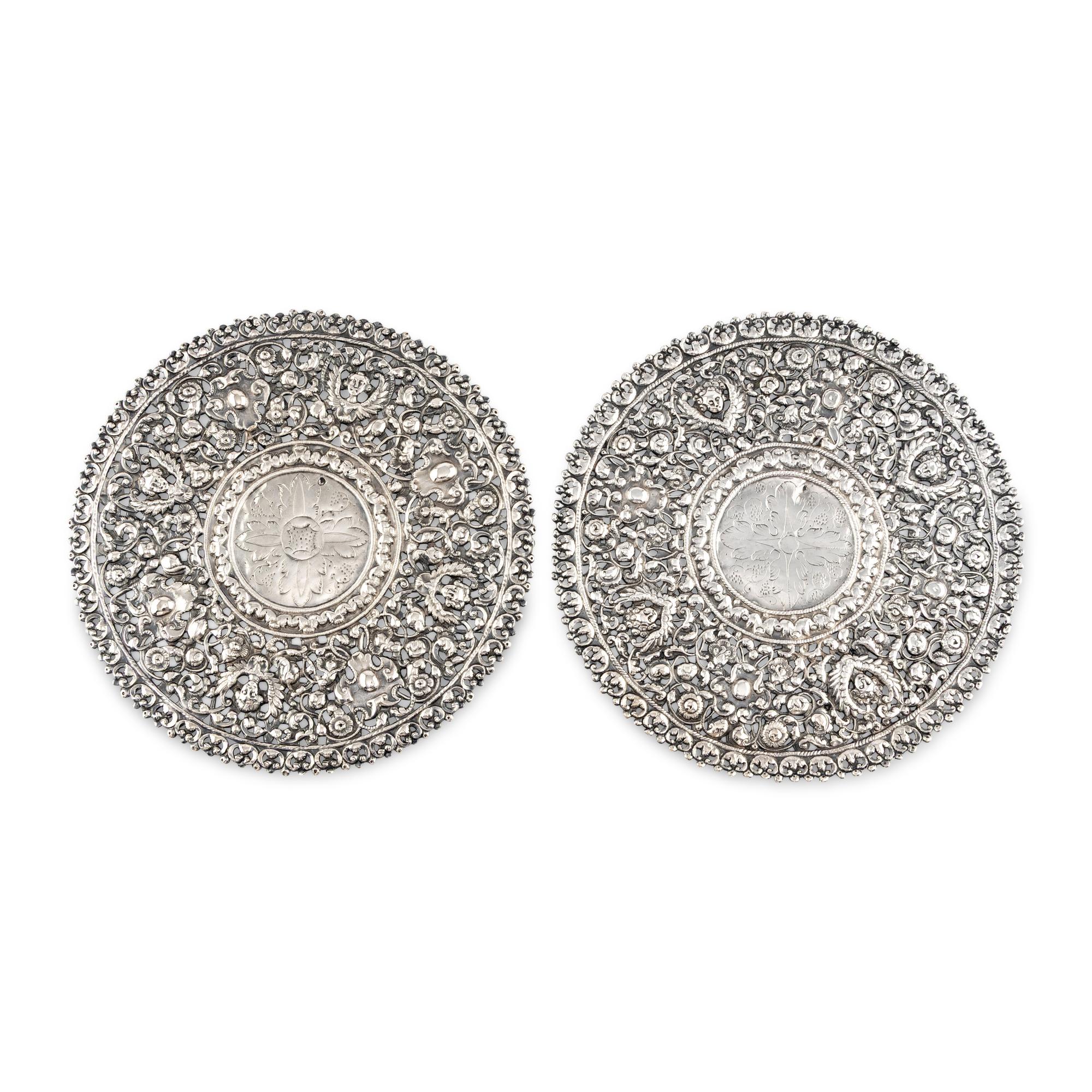 Two Similar Spanish Colonial Silver Halos