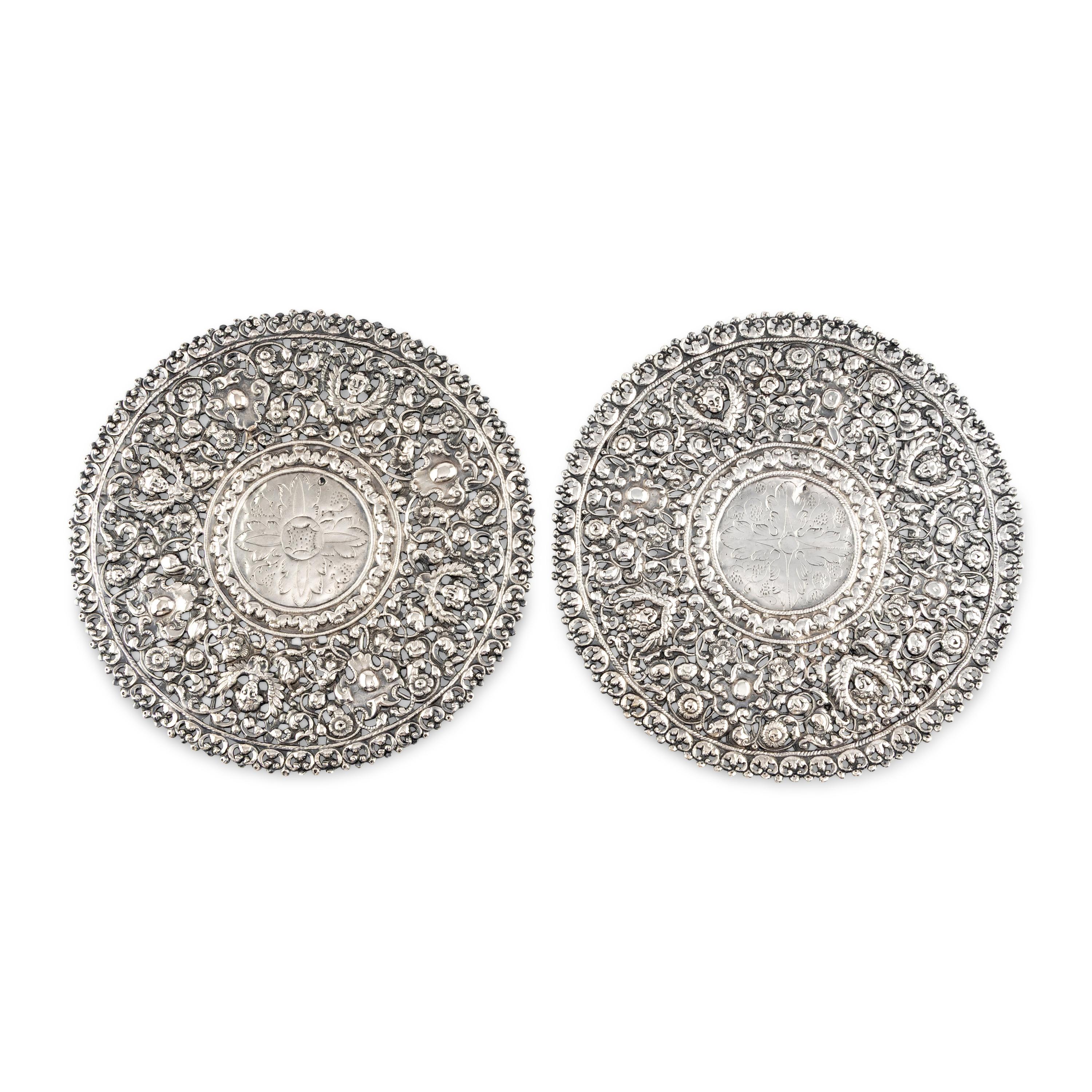 Two Similar Spanish Colonial Silver Halos