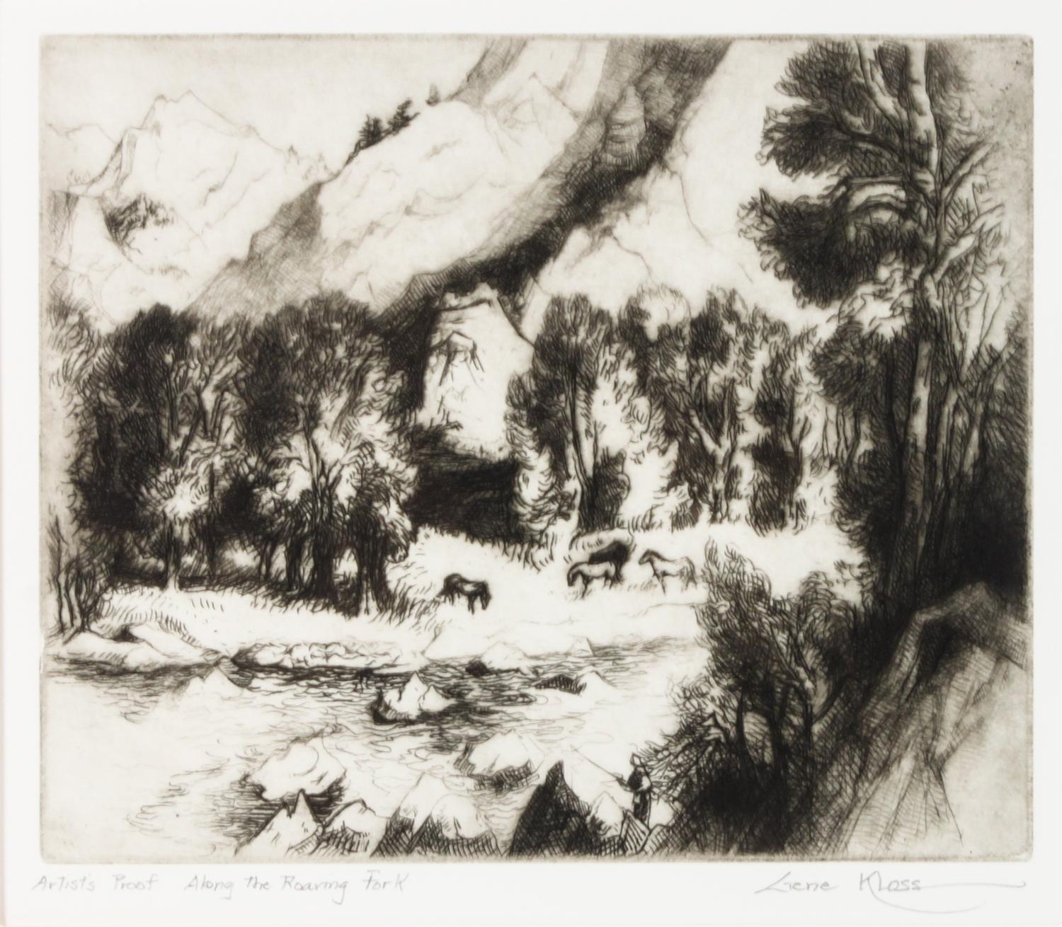 Gene Kloss, (American, 1903-1996), Along the Roaring Fork