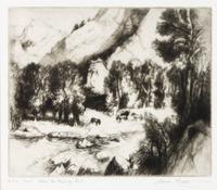 Gene Kloss, (American, 1903-1996), Along the Roaring Fork