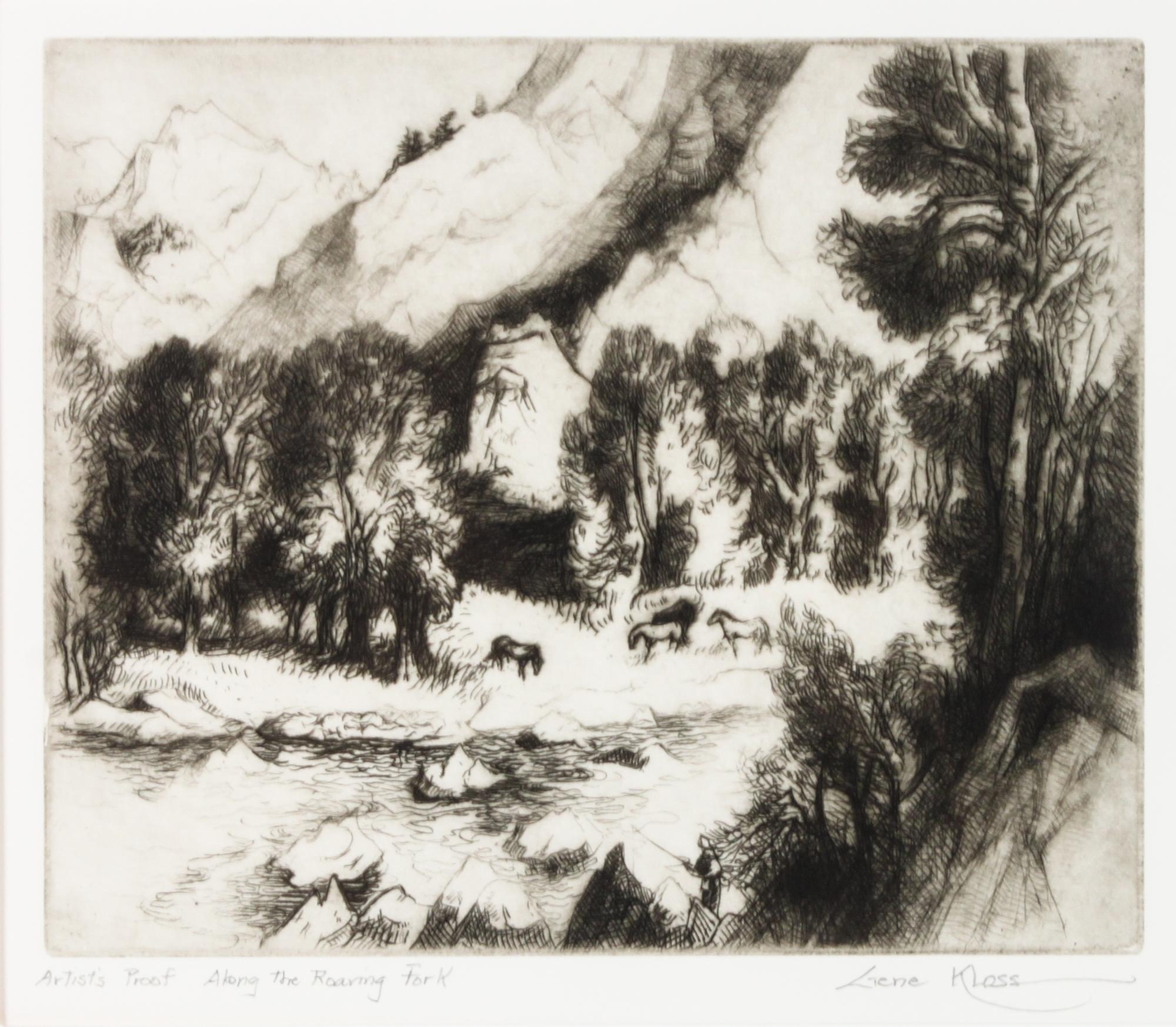 Gene Kloss, (American, 1903-1996), Along the Roaring Fork
