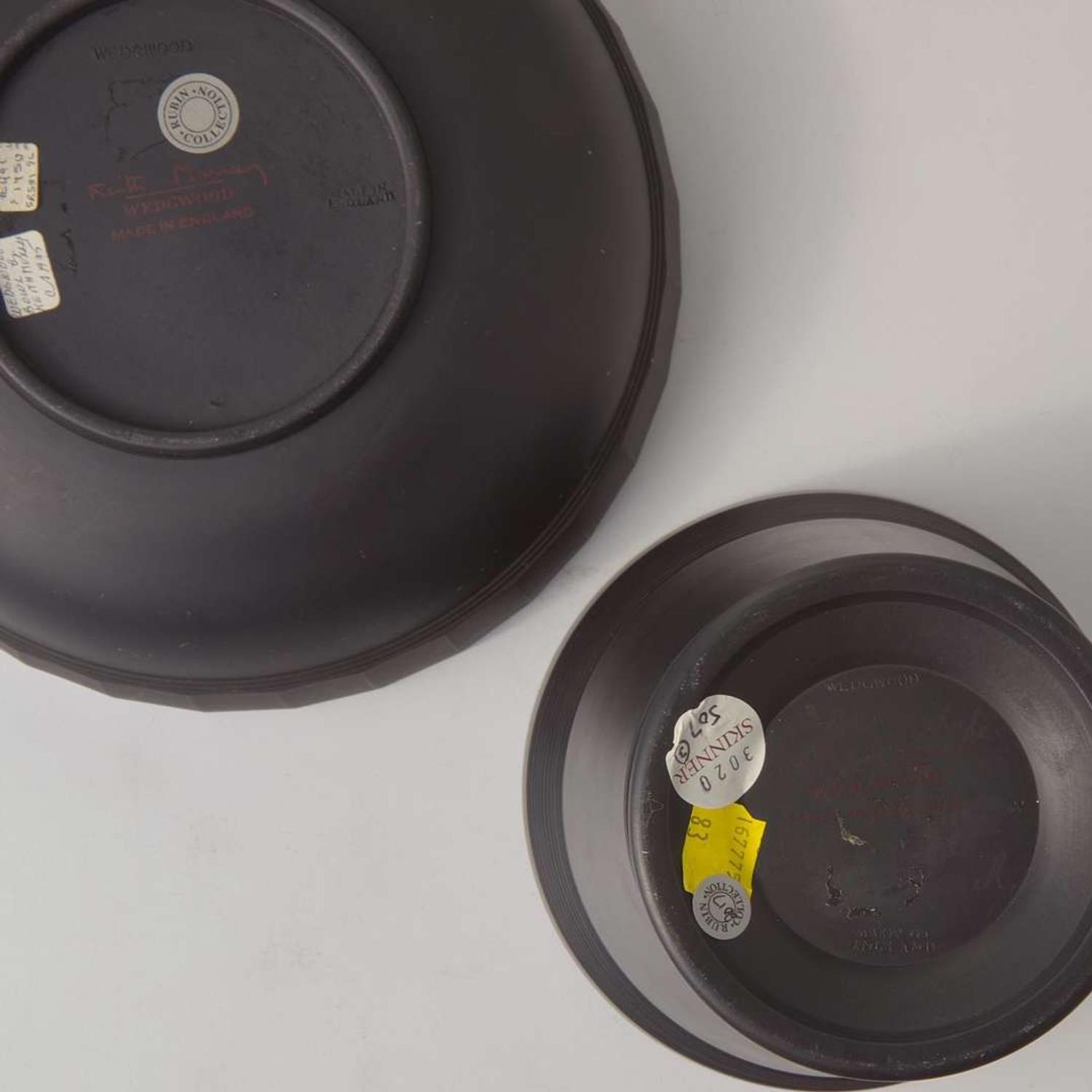 Two Wedgwood Black Basalt Keith Murray (1892-1981) Designed Items UK, 1930s