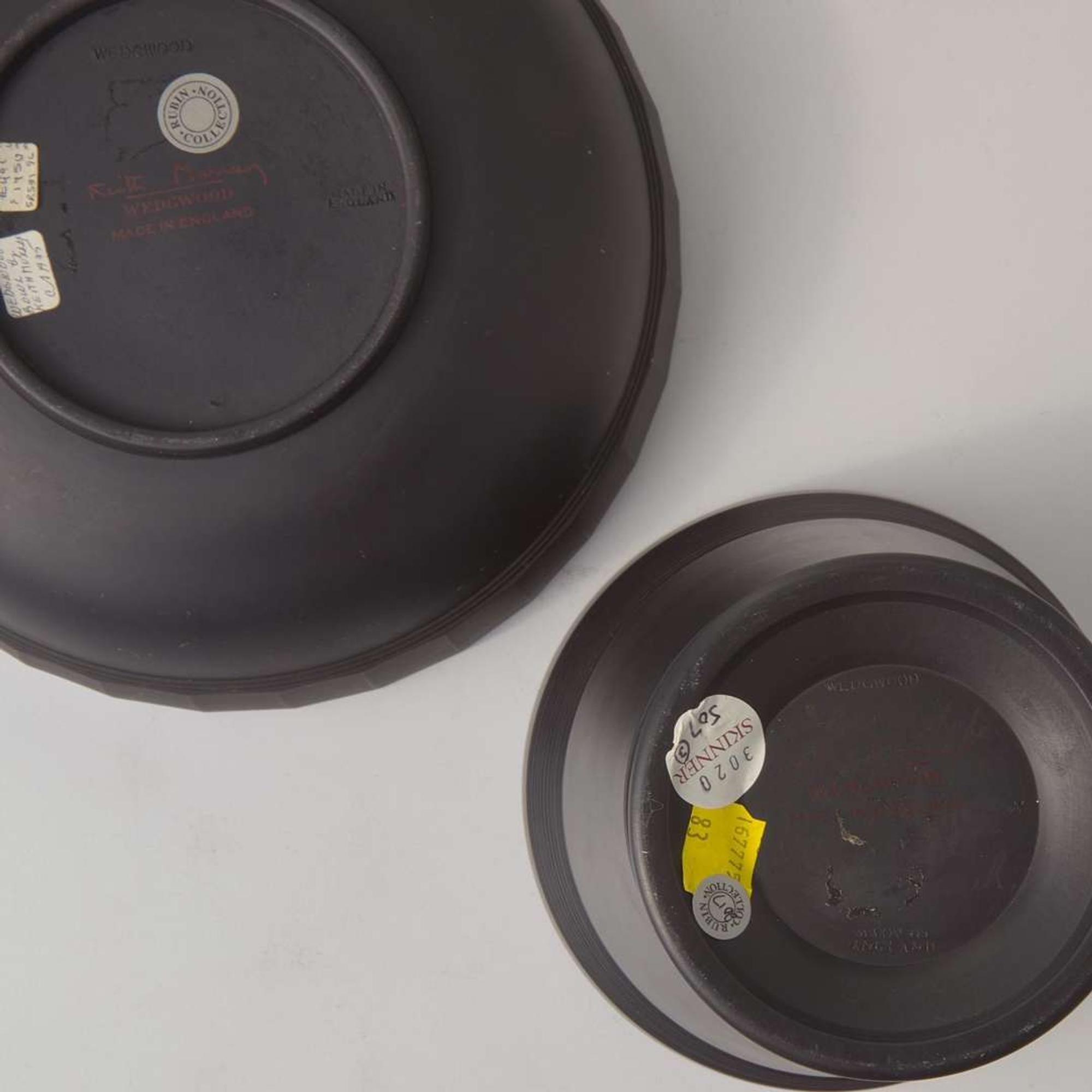 Two Wedgwood Black Basalt Keith Murray (1892-1981) Designed Items UK, 1930s