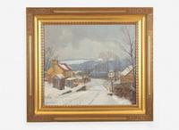Kenneth R. Nunamaker (American, 1890-1957) - Centre Bridge (In the Snow)