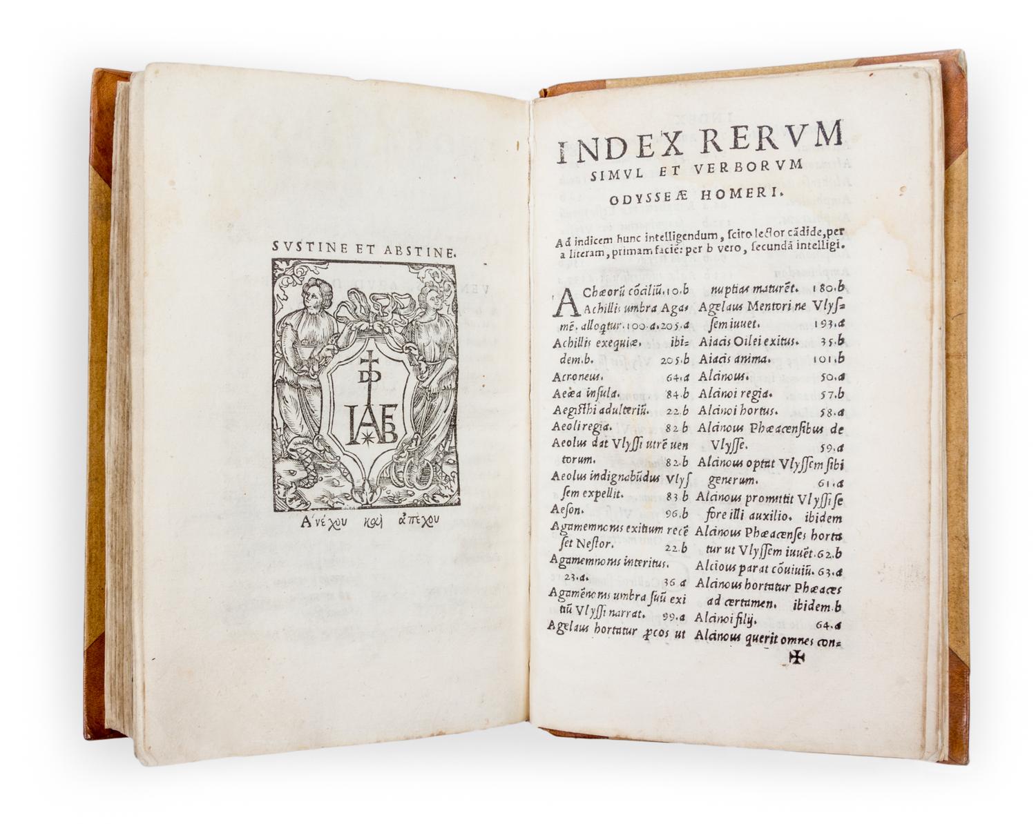 (HOMER) DIVUS, ANDREAS, trans. Odyssea [and] Ilias. Venice: Burgofrancho, 1536 and 1537. 2 works, Latin translations