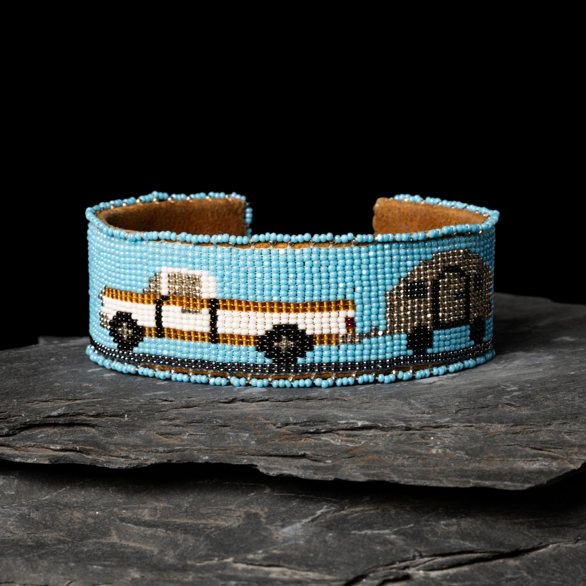 Teri Greeves (Kiowa, b. 1970) — Beaded Cuff Bracelet, of Truck and Camper, 2007
