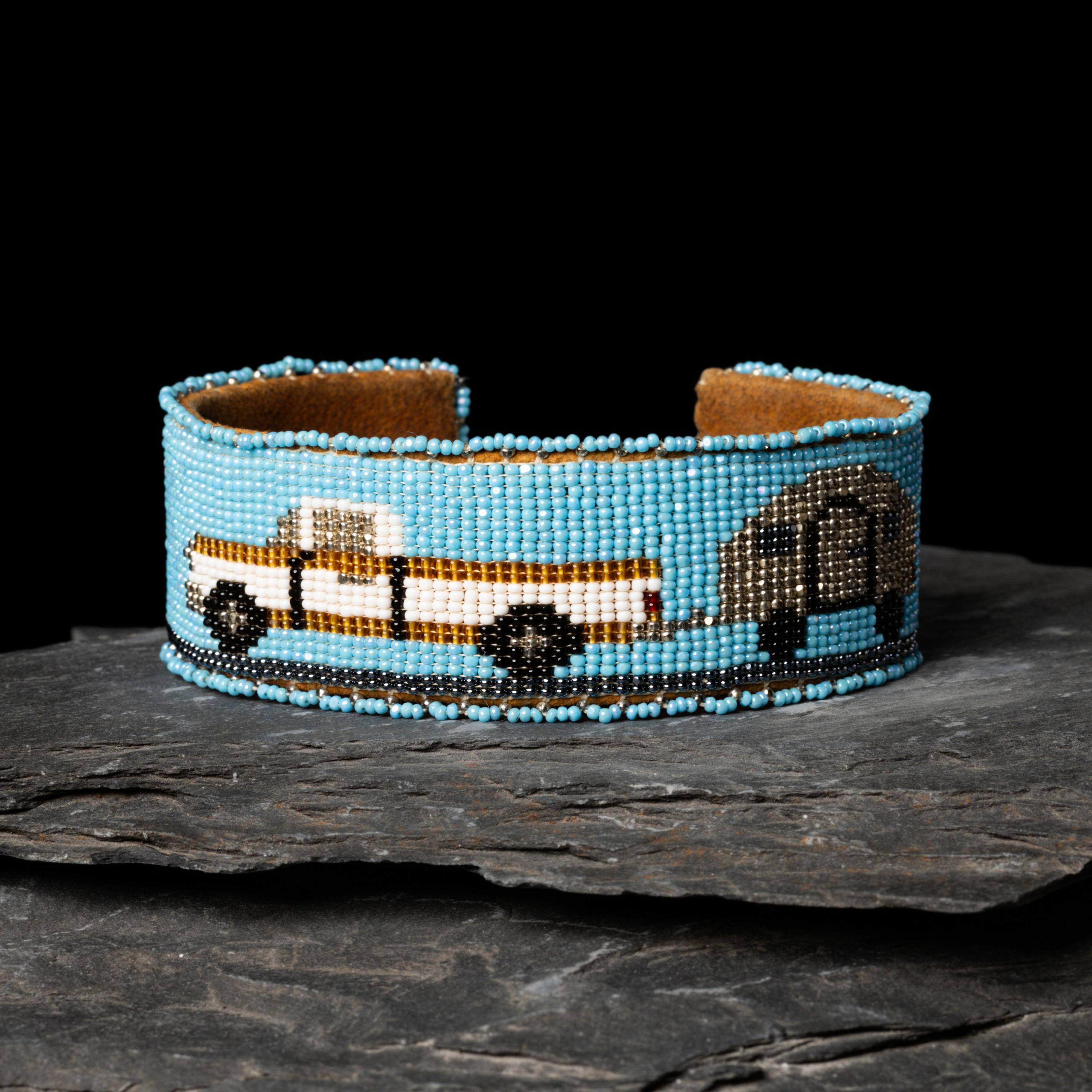 Teri Greeves (Kiowa, b. 1970) — Beaded Cuff Bracelet, of Truck and Camper, 2007