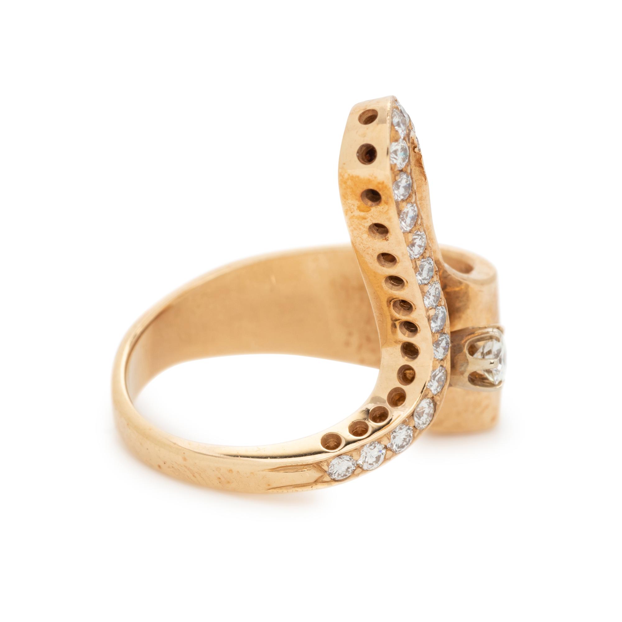 YELLOW GOLD AND DIAMOND RING