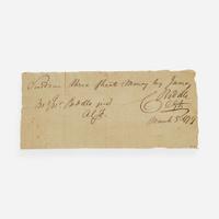 [Americana] Biddle, Clement, and Owen Biddle, and Charles Thomson Group of 5 Documents, signed