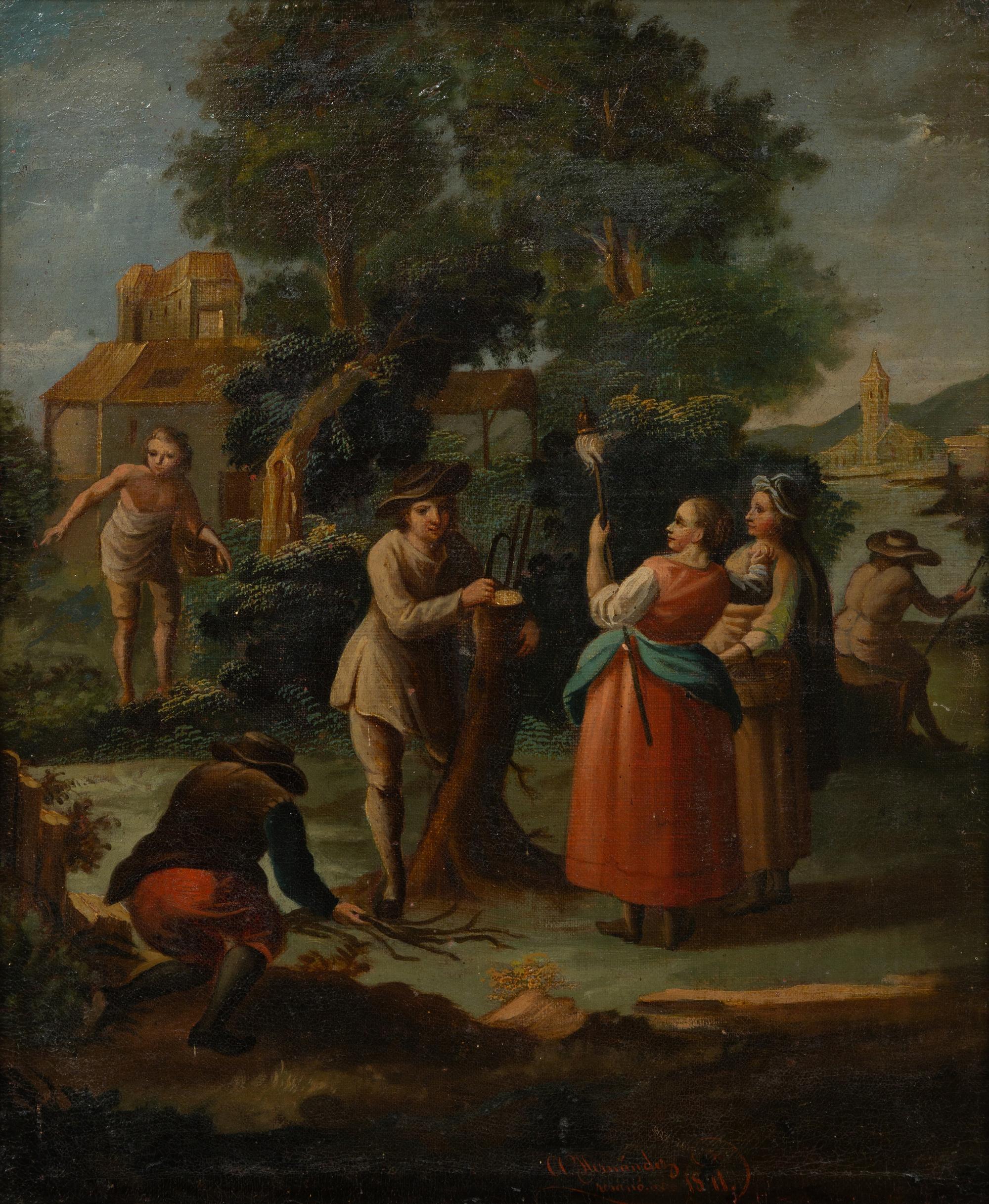 Gathering Outside a Village
