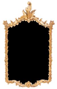 A Rococo Style Giltwood Mirror Width 26 1/2 inches. — 20TH CENTURY