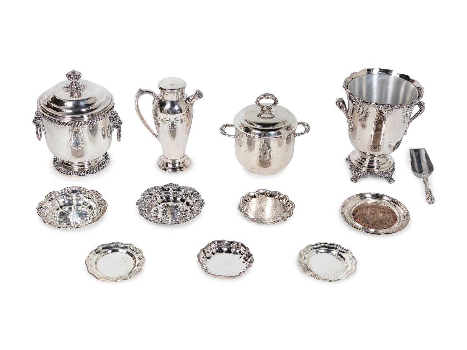 Twelve Silver-Plate Articles