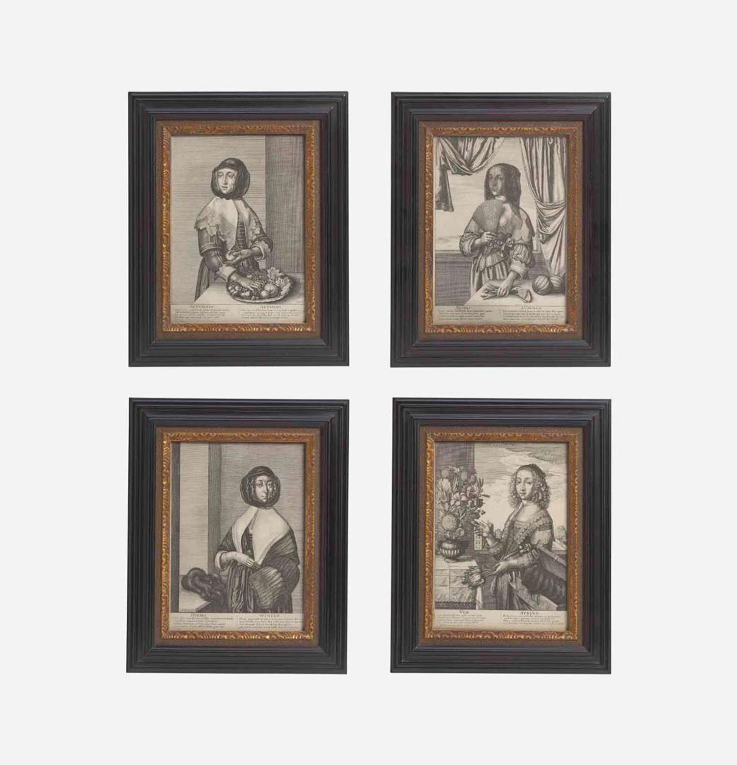 Wenceslaus Hollar (Czech, 1607-1677) The Four Seasons, dated "1641"