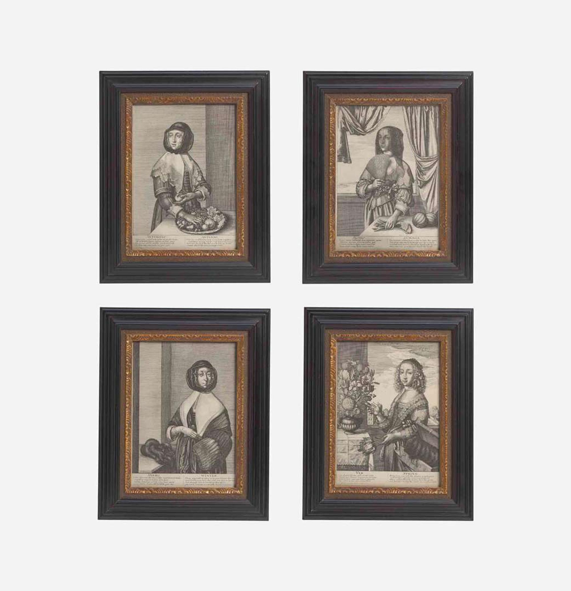 Wenceslaus Hollar (Czech, 1607-1677) The Four Seasons, dated "1641"