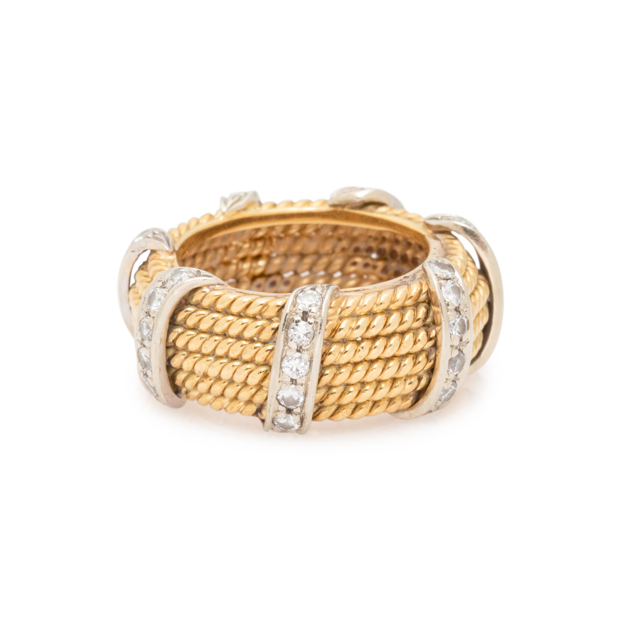YELLOW GOLD AND DIAMOND BAND