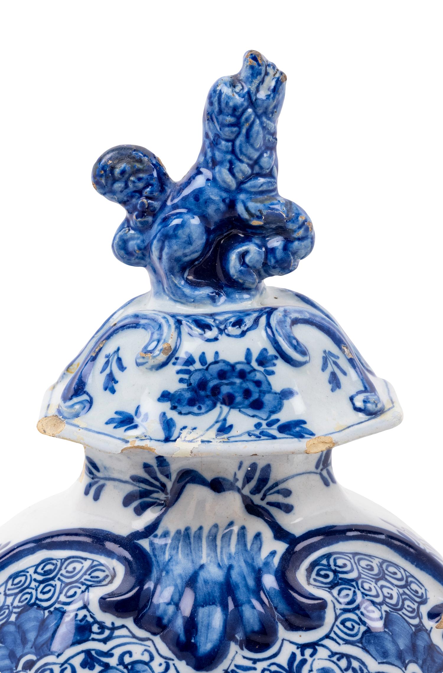 Four Delft Ceramic Vases
