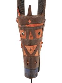 A Bozo Painted Wood Antelope Mask