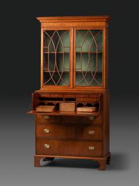 A Federal Inlaid and Figured Cherrywood Cabinet