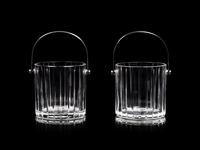 A Pair of Baccarat Glass Ice Buckets
