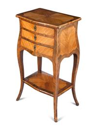 A Louis XV Style Tulipwood Table en Chiffonnière