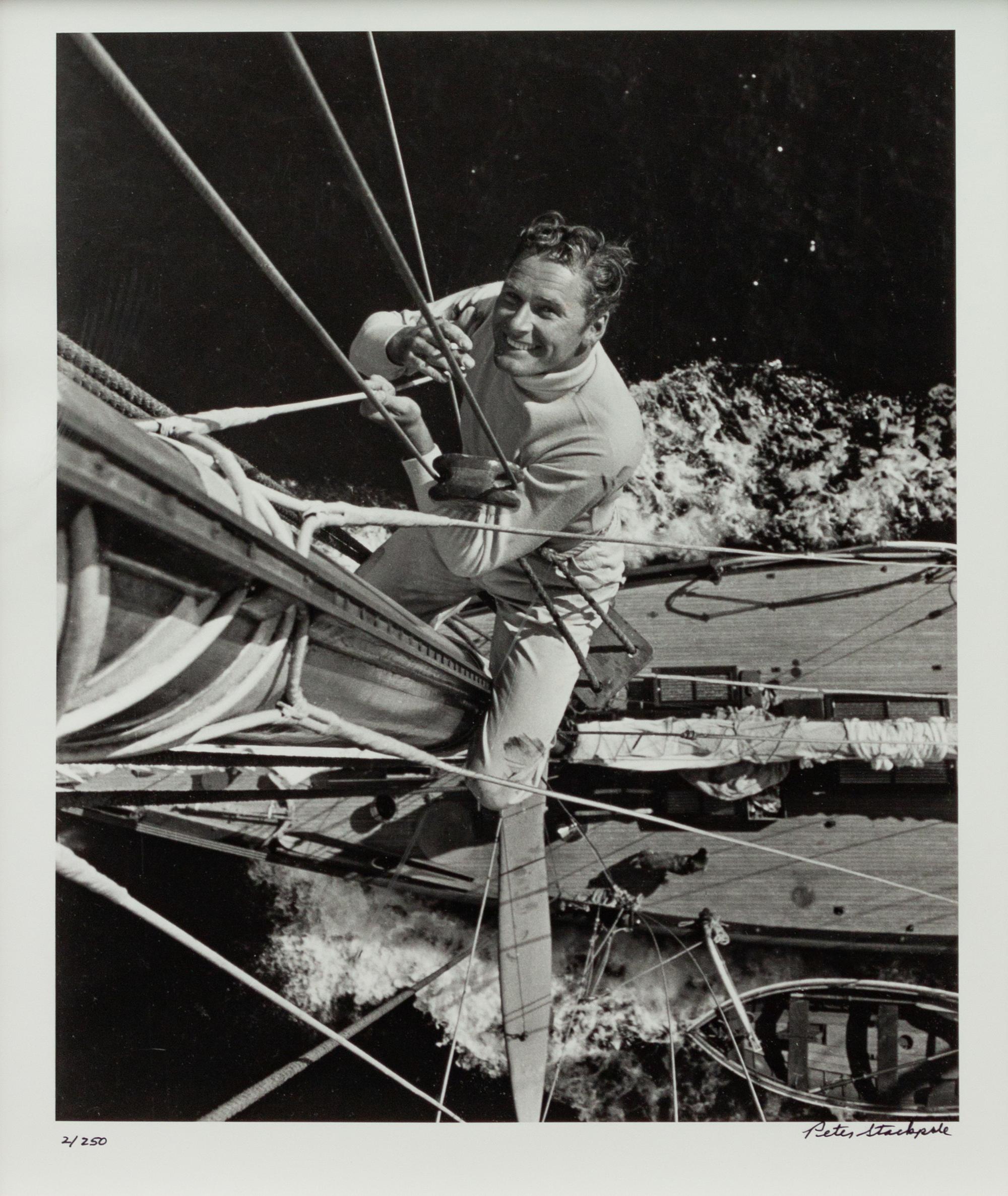 A pair of photographs ( Errol Flynn on Yacht , 1941 (printed later); Gary Cooper in Aspen , 1949 (printed later))