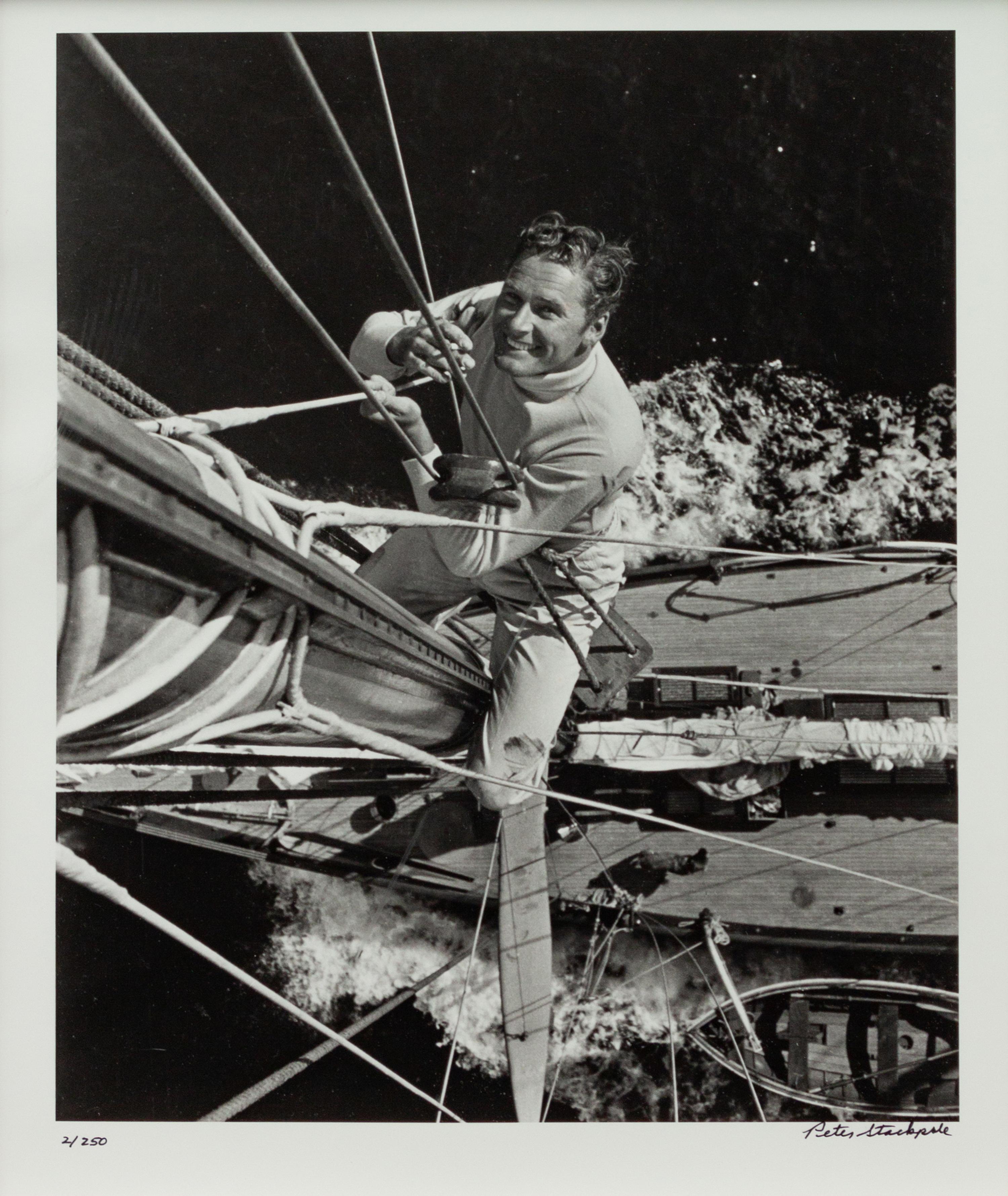 A pair of photographs ( Errol Flynn on Yacht , 1941 (printed later); Gary Cooper in Aspen , 1949 (printed later))