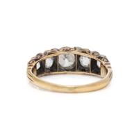 ANTIQUE, DIAMOND AND YELLOW GOLD RING