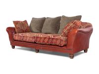 A Ralph Lauren Leather and Upholstery Sofa